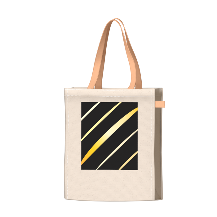 ツートンカラーバッグ - オレンジ - W34 × H41 × D14cm(正面のみ印刷)