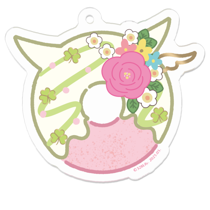 アクリルキーホルダー - 50 x 50 (mm)(ドーナッツ)