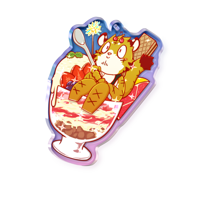 オーロラアクリルキーホルダー - 70 × 70mm