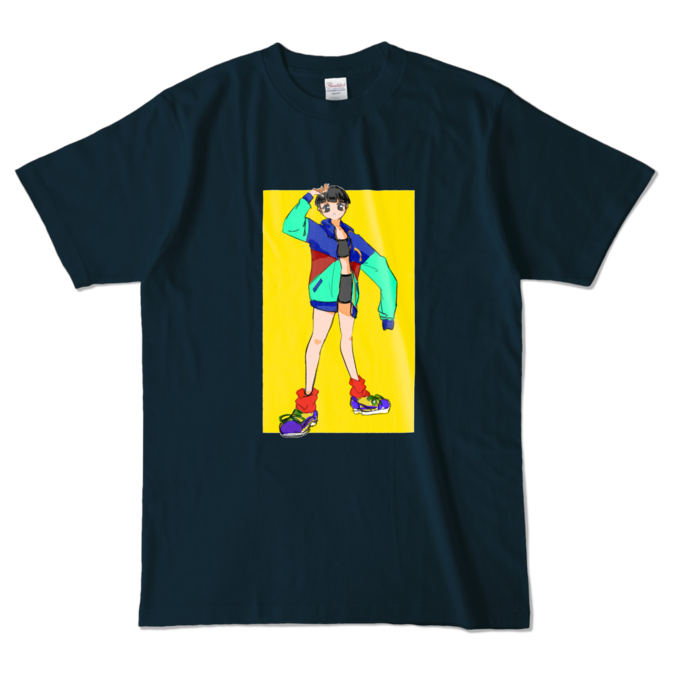 カラーTシャツ - L - ネイビー (濃色)