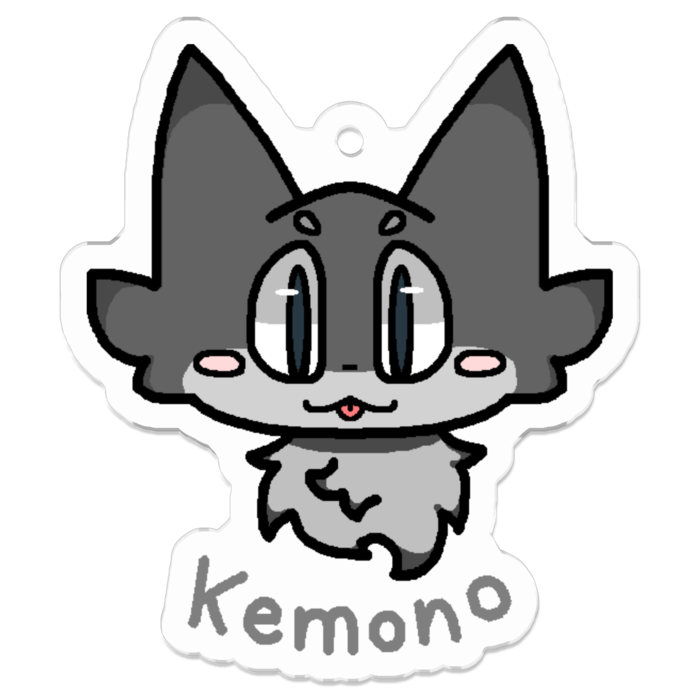 アクリルキーホルダー（おおかみ） - 50 x 50 (mm)