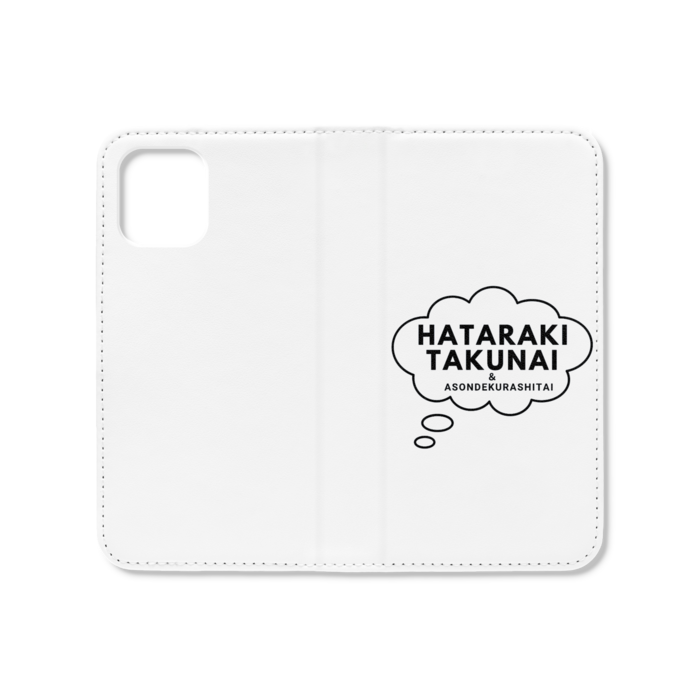 手帳型iPhoneケース(ベルトなし) - iPhone12 mini - ストラップ穴 なし