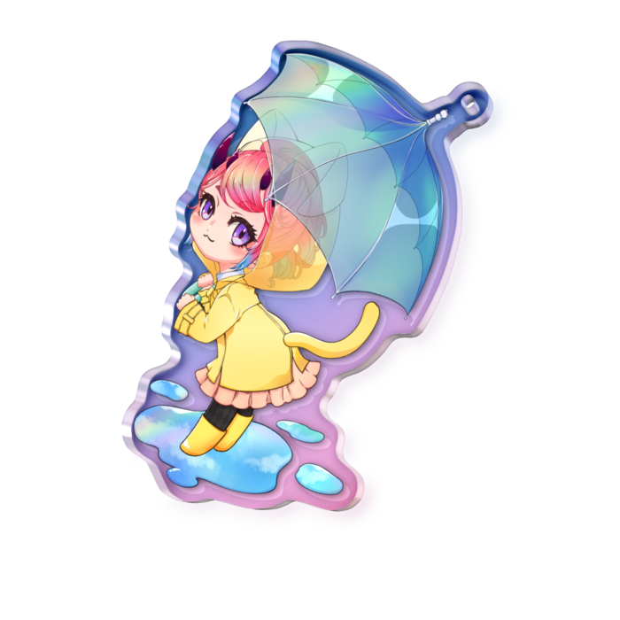 オーロラアクリルキーホルダー - 70 × 70mm