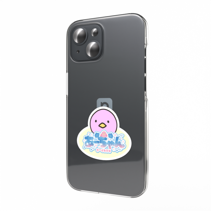 スマホステッカー (ピンクの鳥)