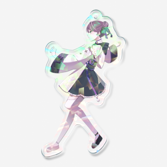 ホログラムアクリルキーホルダー - 70 × 70mm
