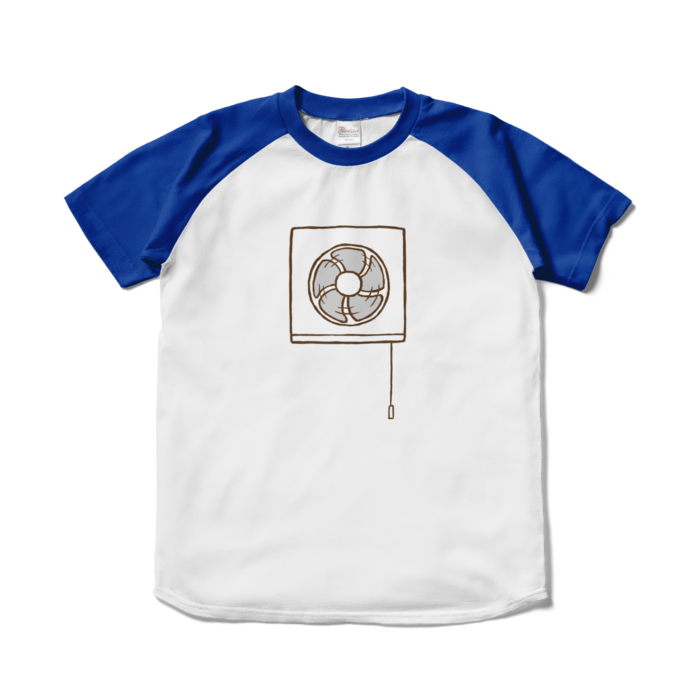 ラグランTシャツ - S - ホワイト×ロイヤルブルー