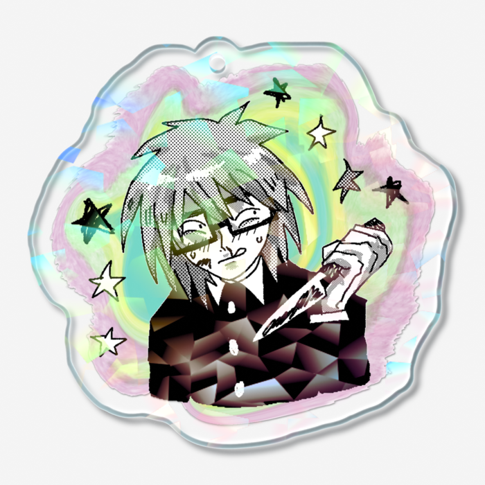 ホログラムアクリルキーホルダー - 50 × 50mm(1)