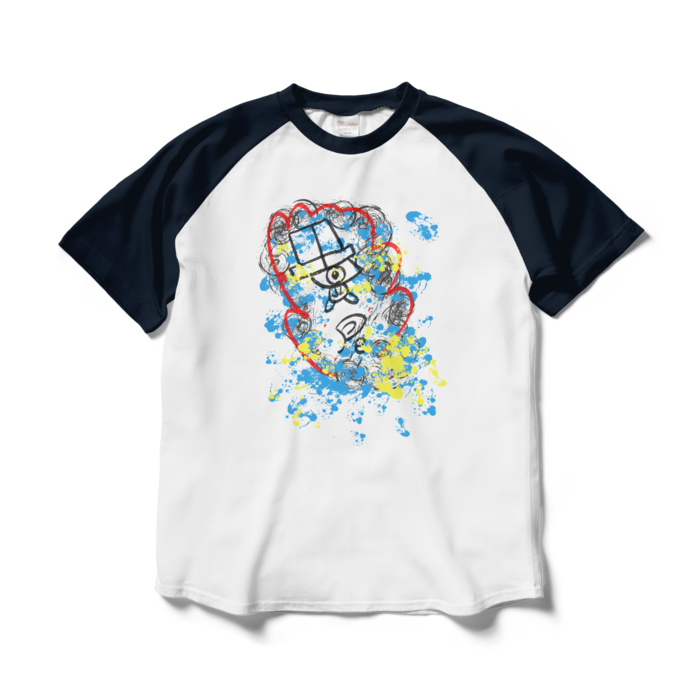 ラグランTシャツ - L - ホワイト×ネイビー