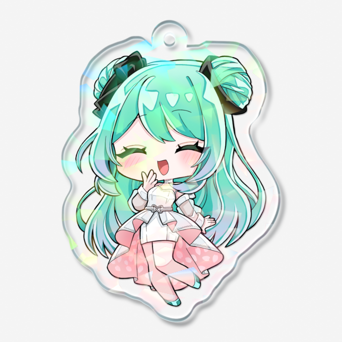 ホログラムアクリルキーホルダー - にこにこ