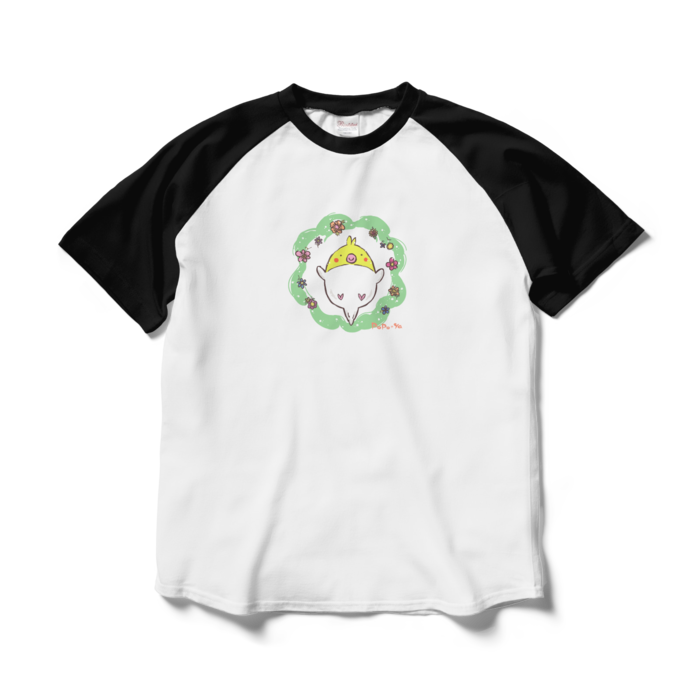 ラグランTシャツ - L - ホワイト×ブラック(2)