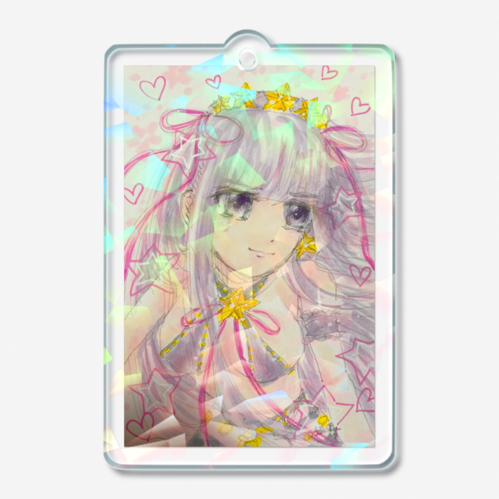 ホログラムアクリルキーホルダー - 50 × 50mm
