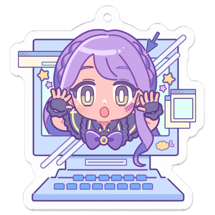 S - アクリルキーホルダー(コーティング) - 50 x 50 (mm)