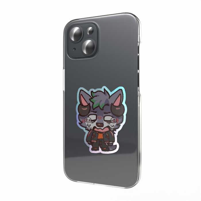 ミニカサイ オーロラスマホステッカー【泣】