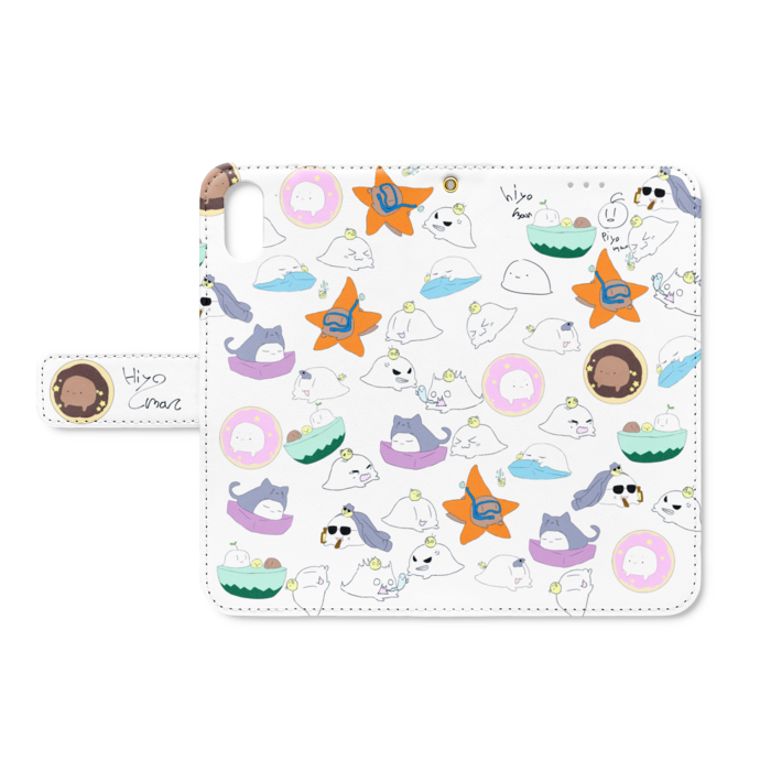 手帳型iPhoneケース - iPhone XS / X - ストラップ穴 あり