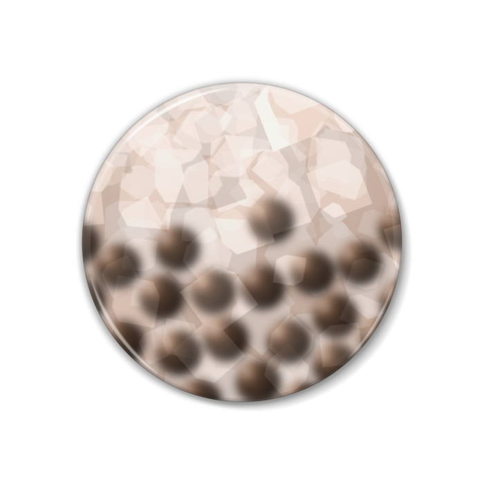 どうみてもタピタピ缶バッジ - 38mm