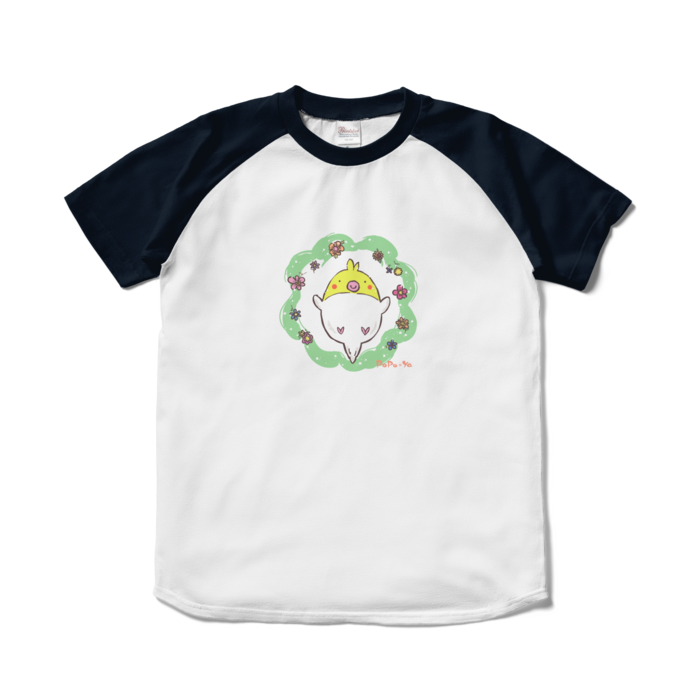 ラグランTシャツ - S - ホワイト×ネイビー(2)