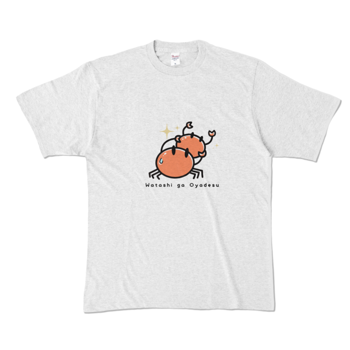 親🦀Tシャツ - XL - アッシュ (淡色)