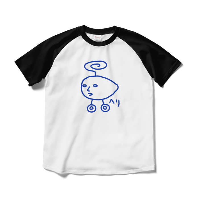 ラグランTシャツ - M - ホワイト×ブラック
