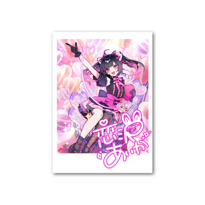 チェキ風カード(1周年記念イラスト)