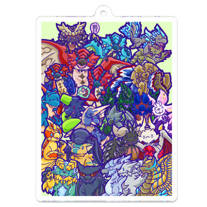 アクリルキーホルダー（コーティング） - 70 x 70 (mm)