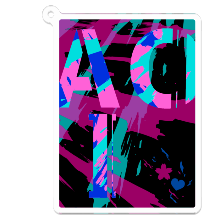 アクリルキーホルダー(コーティング) - 70 x 70 (mm)