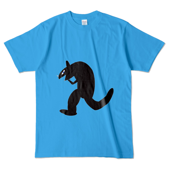 怪獣B カラーTシャツ - L - ターコイズ (濃色)