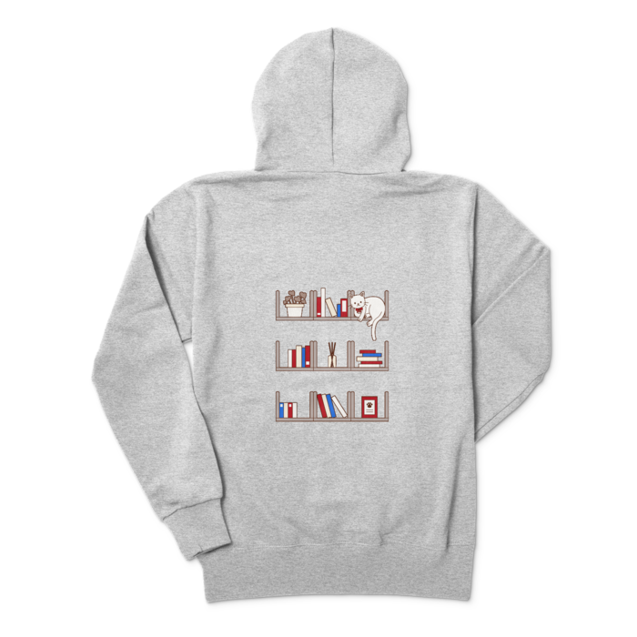 ジップパーカー　灰色　M