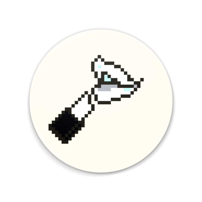 「あなたのリップカラーは何色？」（白色）缶ミラー - 75mm