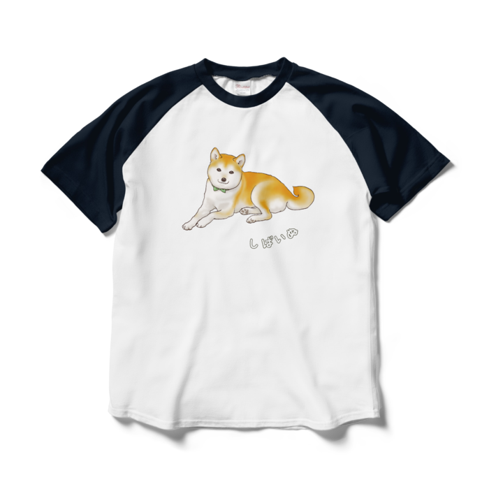 ラグランTシャツ - L - ホワイト×ネイビー / Size L, White & Navy