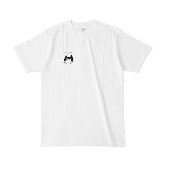 ハチワレ猫Tシャツ - L - 白