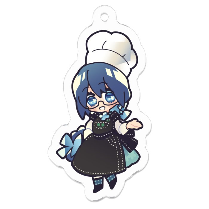 お料理ひとろん①アクリルキーホルダー - 50 x 50 (mm)