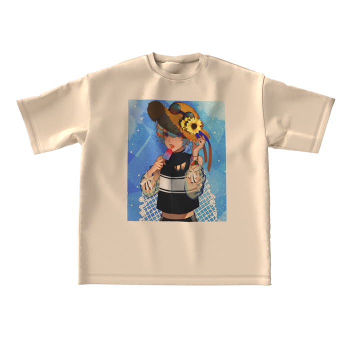 ビッグシルエットTシャツ - L - ベージュ