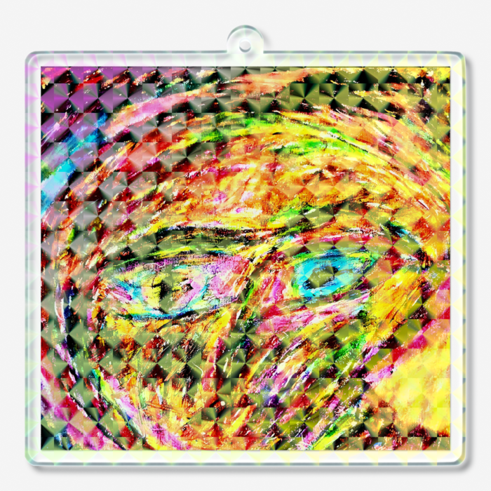 ホログラムアクリルキーホルダー - 70 × 70mm