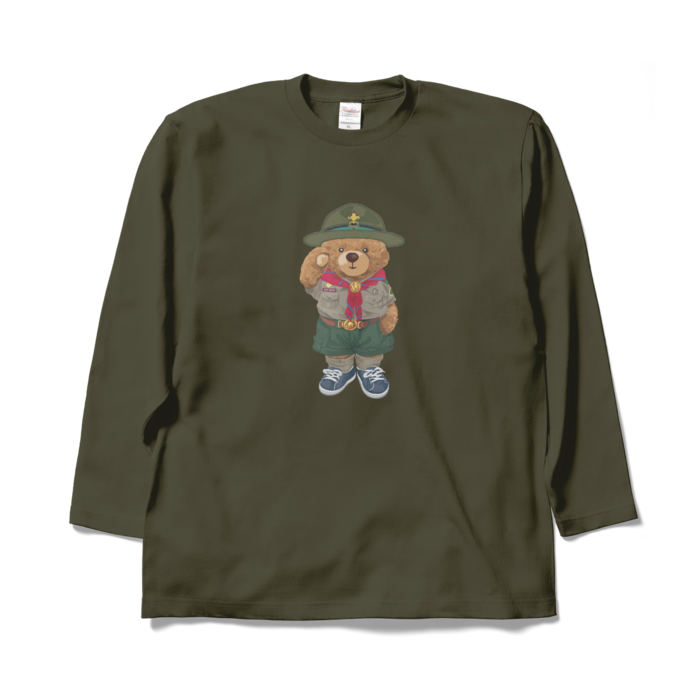 スカウトベアーロングスリーブTシャツ - XL - アーミーグリーン