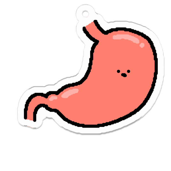 胃ちゃん。アクリルキーホルダー - 50 x 50 (mm)