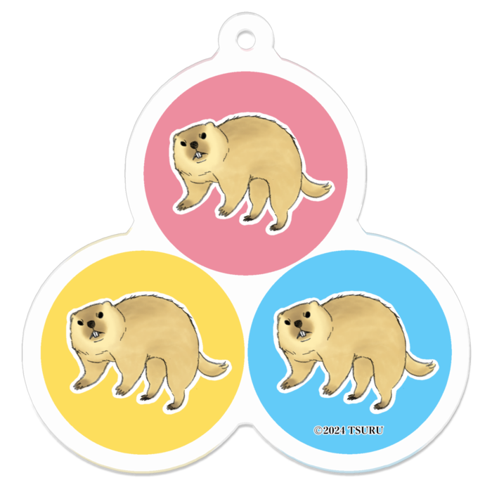 アクリルキーホルダー（コーティング） - 50 x 50 (mm)