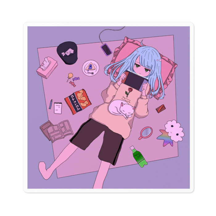 ホワイトステッカー - 100 x 100 (mm)