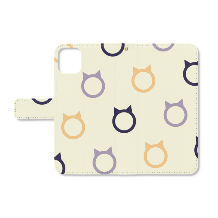 手帳型iPhoneケース - iPhone11ProMax - ストラップ穴 あり