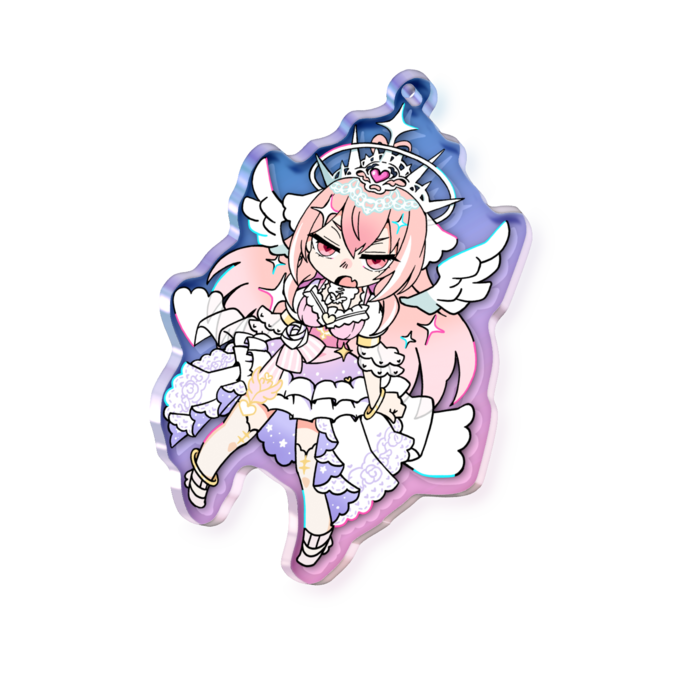 オーロラアクリルキーホルダー - 70 × 70mm