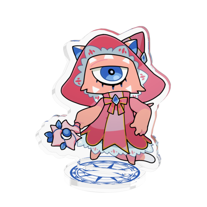 【桃】アクリルフィギュア小 - 50x50mm