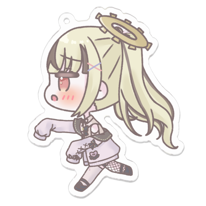 【70×70】待て待て～【アクリルキーホルダー】