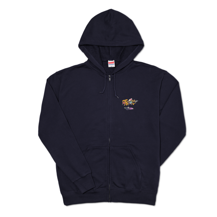 ジップパーカー - XL - ネイビー