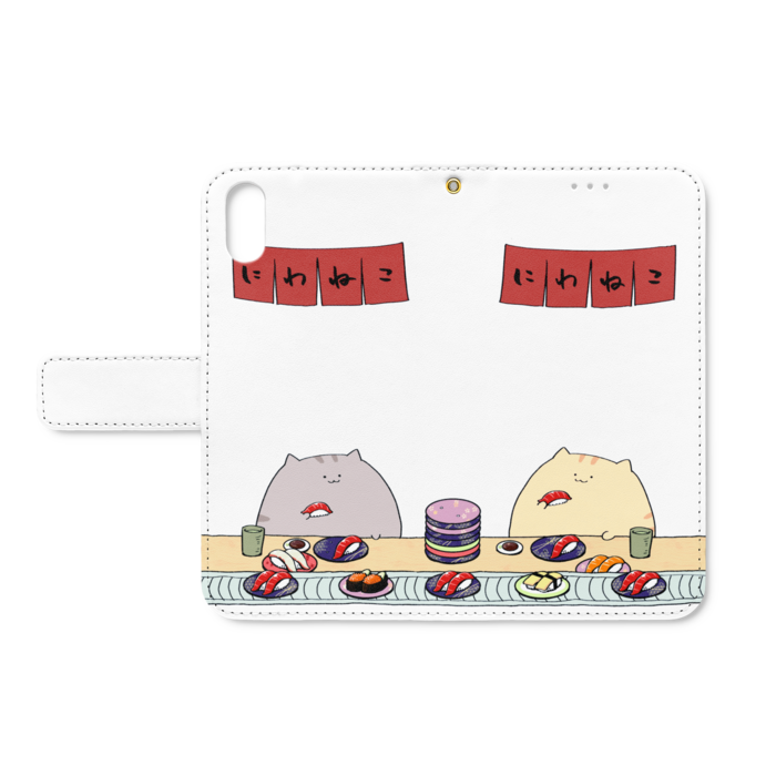 手帳型iPhoneケース - iPhone XS / X - ストラップ穴 あり