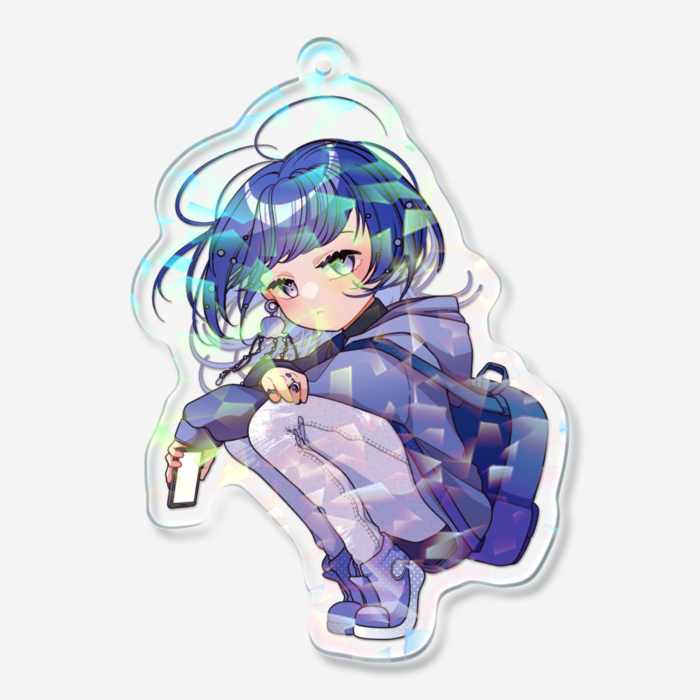 ホログラムアクリルキーホルダー - 70 × 70mm