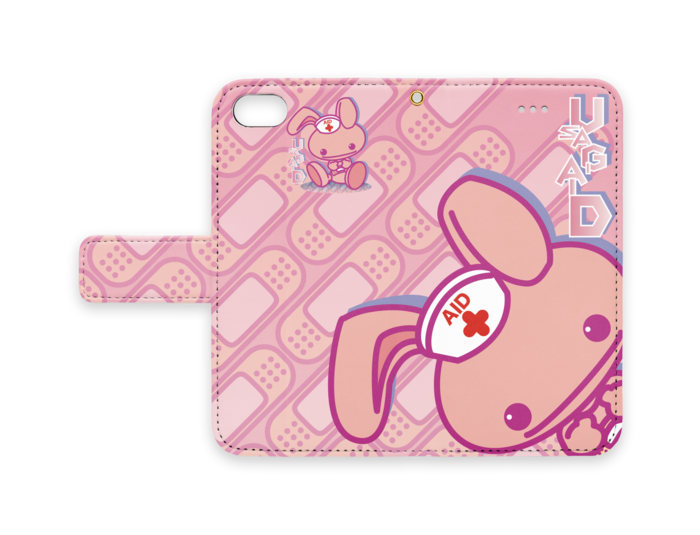 桃 手帳型iPhoneケース - iPhone 7 - ストラップ穴 あり