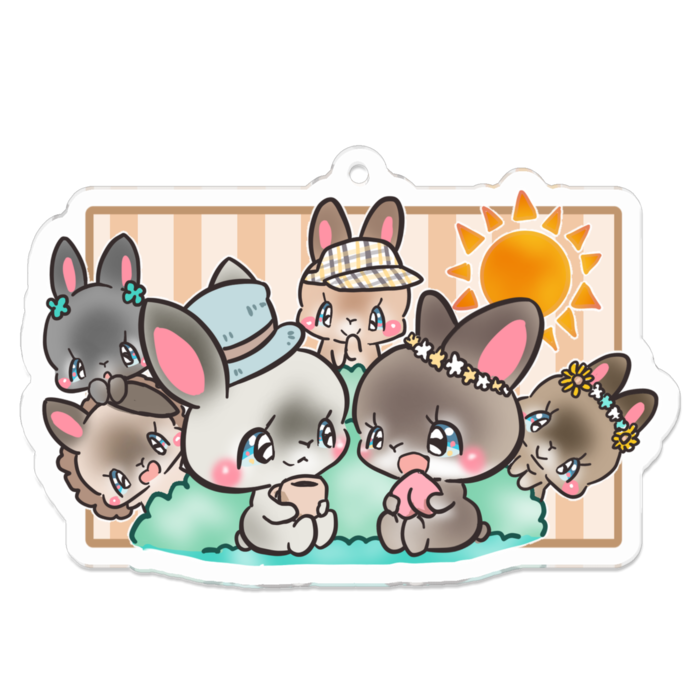 アクリルキーホルダー - 70 x 70 (mm)