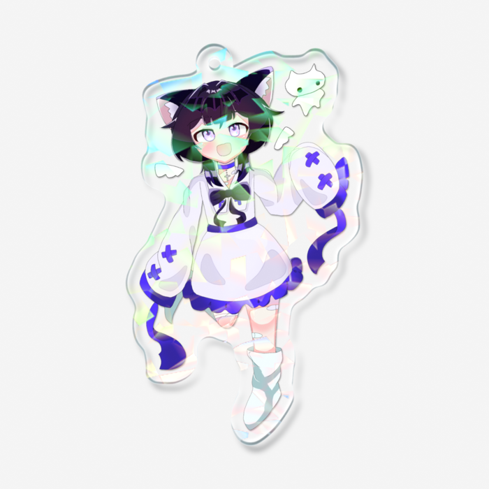 ホログラムアクリルキーホルダー - 70 × 70mm