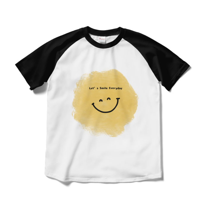 ラグランTシャツ - M - ホワイト×ブラック