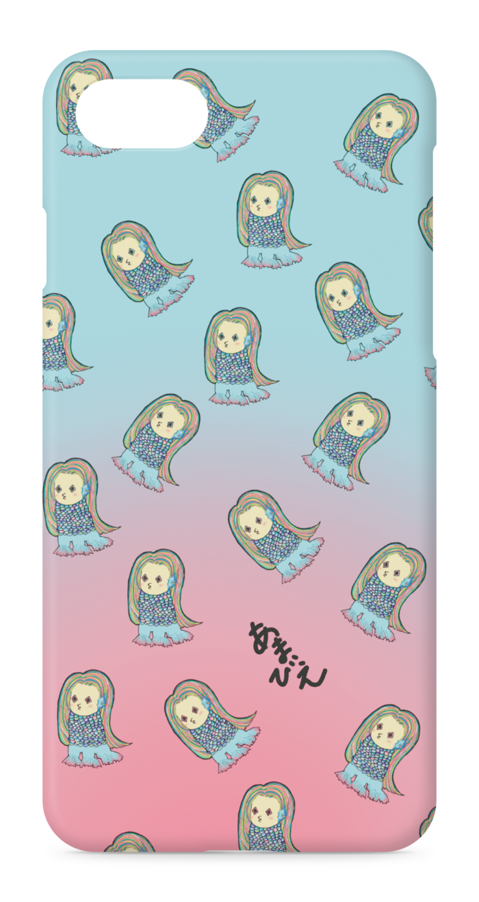 iPhoneケース - iPhone 8 / 7 / SE2 - 側面あり(Blue&Pink)