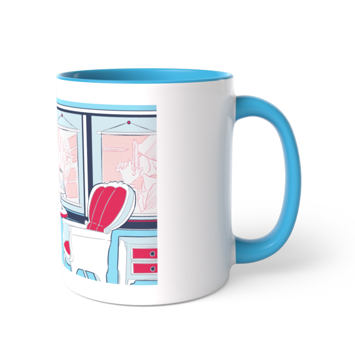 ツートンカラーマグカップ - エンドロールが終わったら - 直径 8.2cm / 高さ 9.5cm